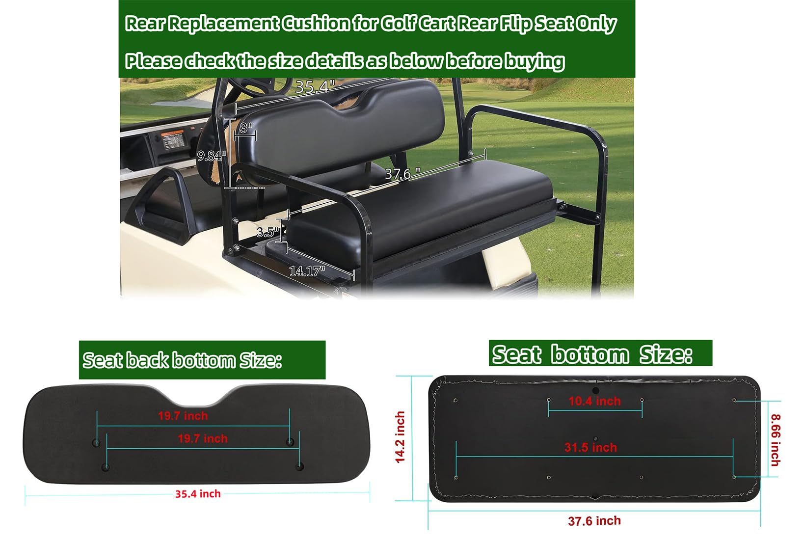 Amazon.com : Dr.Acces Golf Cart Replacement Rear Seats